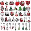 Christmas Series Beaded Pendant For DIY Pulsera Bracelet Accessories Women Fine Jewelry Gifts