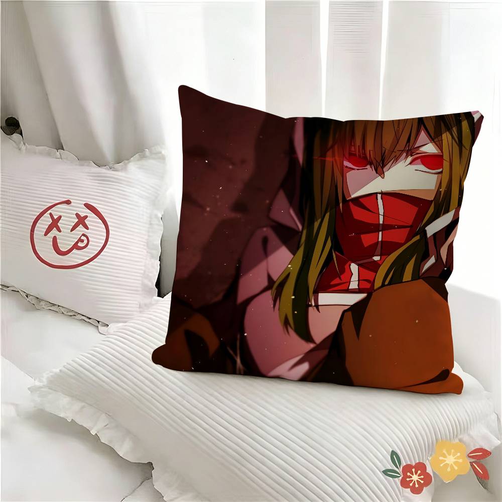 Pc Anime KKageRoUU PPrOjeCtT Pillow Case Fashion Square Pillowcase Bedroom Sofa Room Ins Decoration Leisure