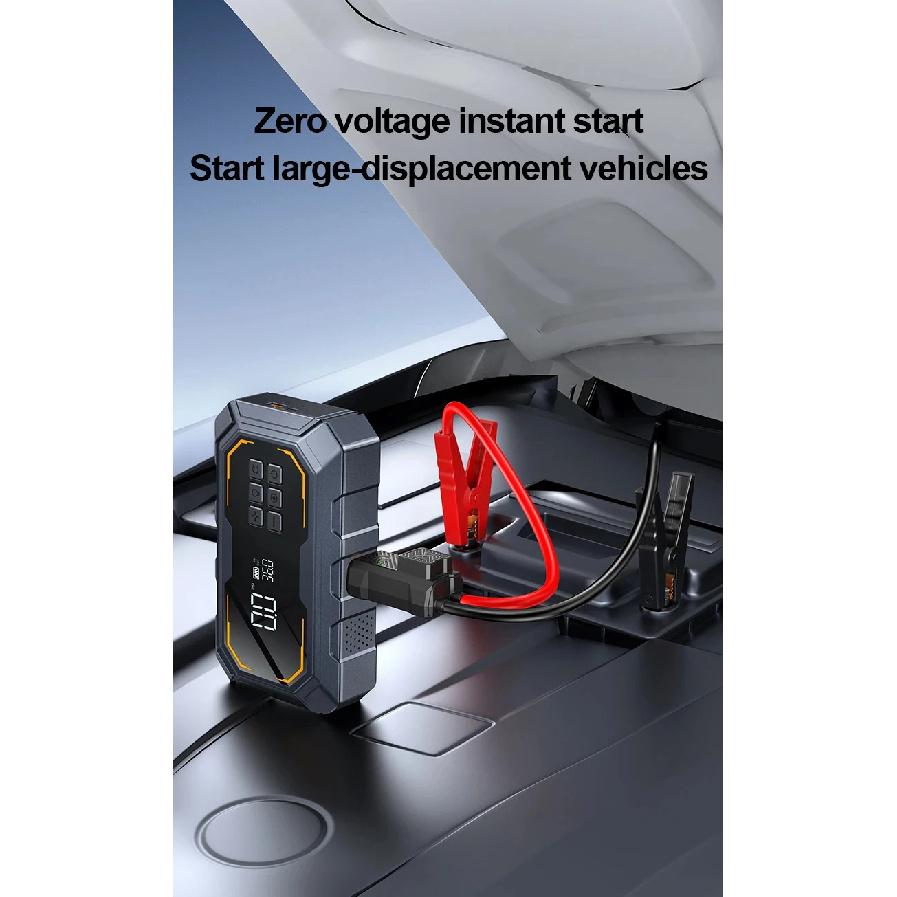 Portable 4 In 1 Car Jump Starter Air Compressor Tire Pump Led Lighting Power Bank 12V Car Battery Starter Car Battery Charger