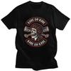 Custom Rockabilly Rock Biker Motorcycle Skull T Shirts for Men Pure Cotton Tees Tshirt ShortSleeve Fashion Tshirt Clothing
