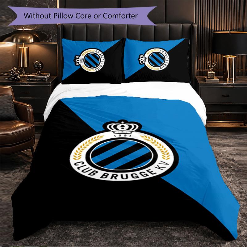 Club Brugge FC Themed Bedding 3Pcs Duvet Cover Set Decorative Bed Linen For Teen Room Home Decoration