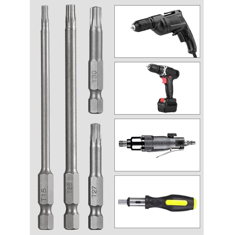 Hex Shank Wrench Drill Bit Quick Released Designing Magnetic Screwdriver Bit for Assembling Furniture 50mm/100mm/150mm