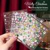 3D Christmas Nail Stickers: Santa, Reindeer, Snowflake Waterproof Decals