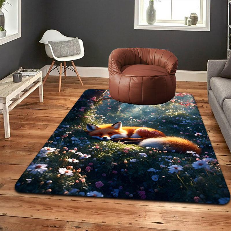 Sleeping Fox Rug Floor Mat for Living Room or Bedroom Soft and Comfortable Carpet a Gift for Birthday and Holiday.MFF0918152