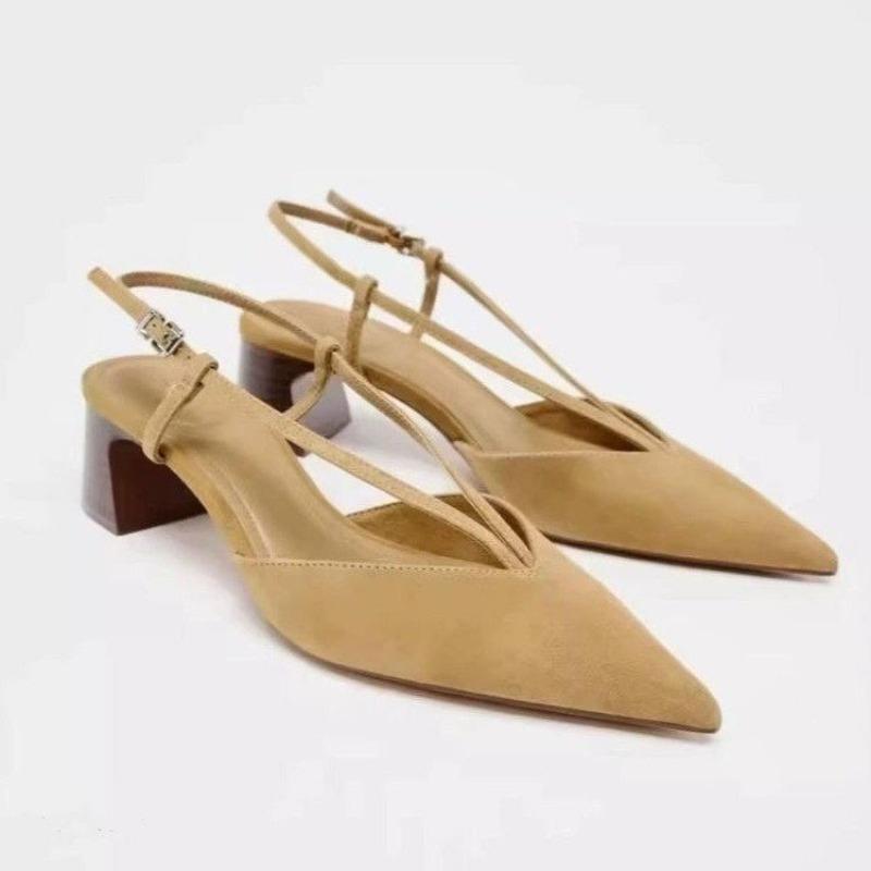 Modne buty damskie na niskim obcasie z zamszu, wysokiej klasy, 2025 nowe wiosenne i jesienne, o francuskim temperamencie, delikatne buty Mary Jane