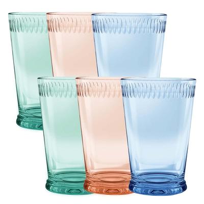 TarHong Kubki Muszelkowe Zestaw 6 280ml Różne Kolory Nietłukący Się Plastik Tritan Można Myć w Zmywarce Stylowe Urocze Lekkie Kempingowe Outdoor KD24092185