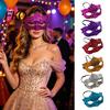 Comfortable Fit Face Mask Rhinestone Masquerade Mask, Adjustable Eye for Halloween Party Ball Gala Women Cosplay, Sparkling Hollow Costume Dance Photo