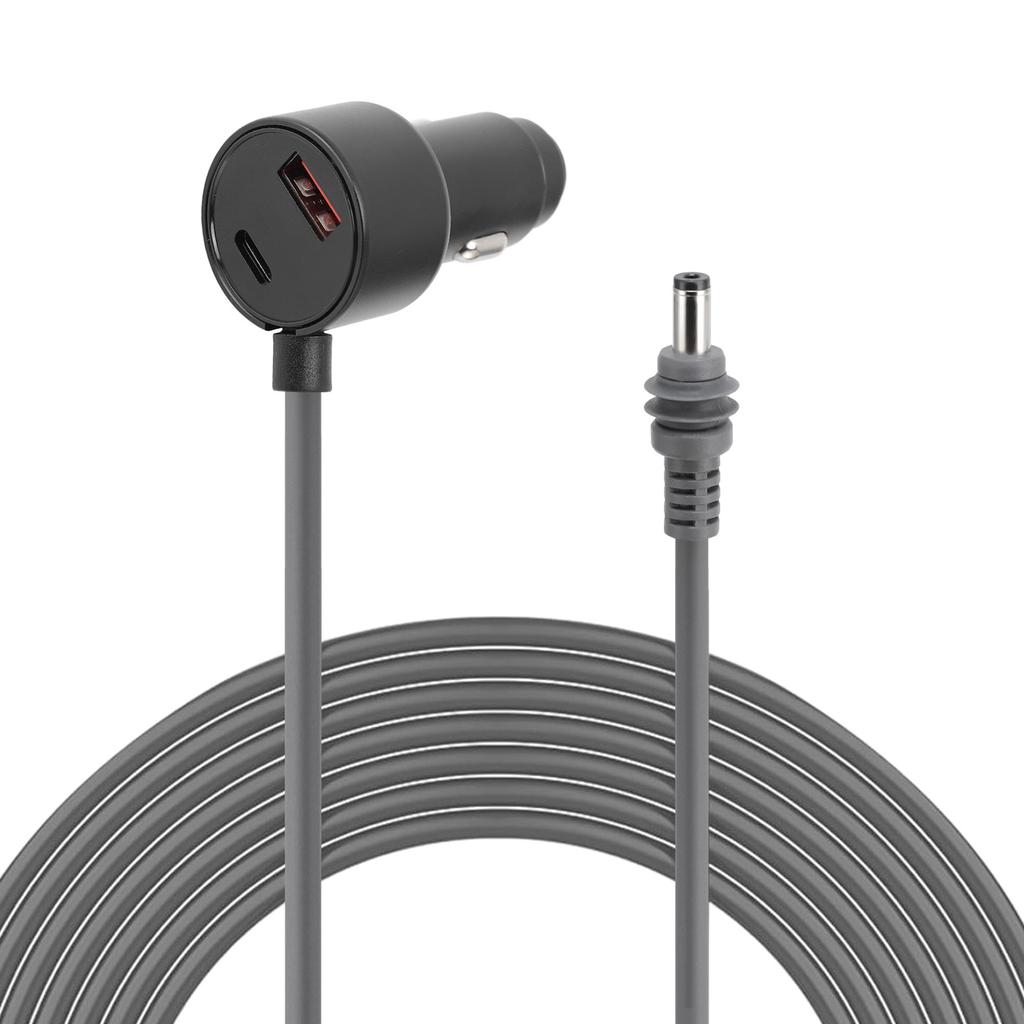 Kabel zasilający do samochodu DC 6,5 stopy 12V do 48V Wodoodporny Plug and Play USB i Typ C Ładowanie DC Kabel do zapalniczki 18AWG