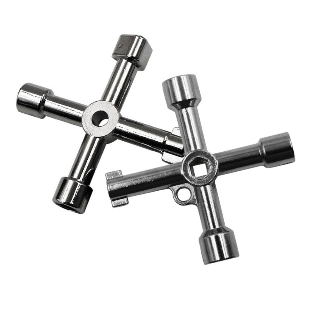 Llave de cruz para elevador de cabina de gabinete de control eléctrico, llave para válvula de medidor de agua, llave triangular interna, herramienta multiusos