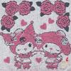 Sanrio ANNA SUI Ručník Kapesník ( Volat ) My Melody & KUROMI Růžová Japonsko NOVÉ
