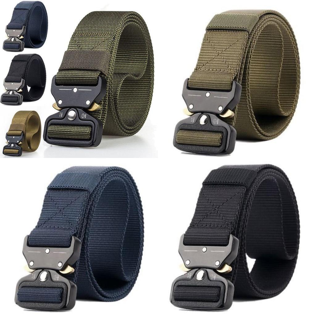 Canvas Military Belt For Men With Quick Release Plastic Buckle Perfect For Hiking And Casual