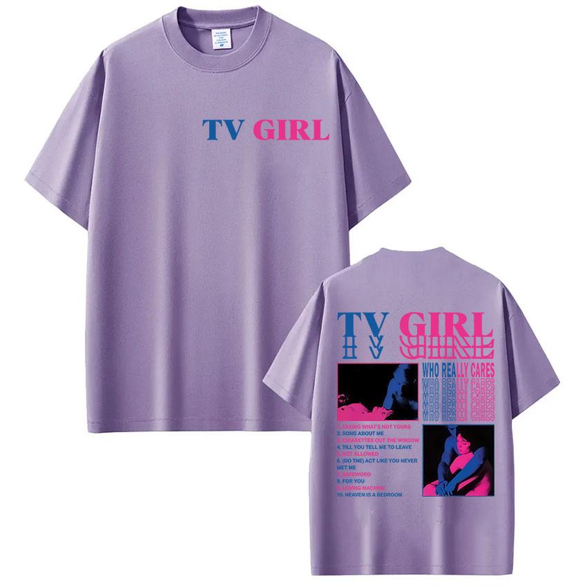 Tv Girl Whi Peally Cares Tour 2025 Album Graphic T-shirt Men Women Fashion Aesthetic T Shirts Casual Oversized Short Sleeve Tees
