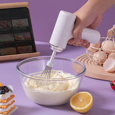 Replaceable Whisk Head Wireless Electric Egg Beater Handheld Milk Frother Food Blender  Cake