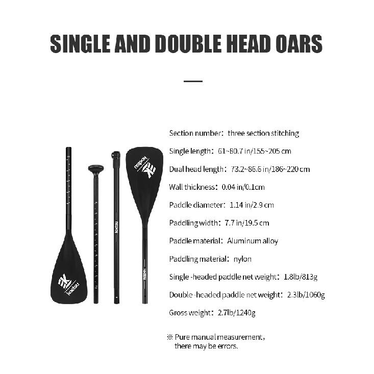 KOETSU Adjustable Aluminum Alloy Paddle for SUP Board and Kayak - Convertible Single/Double Head Oar for Water Sports,