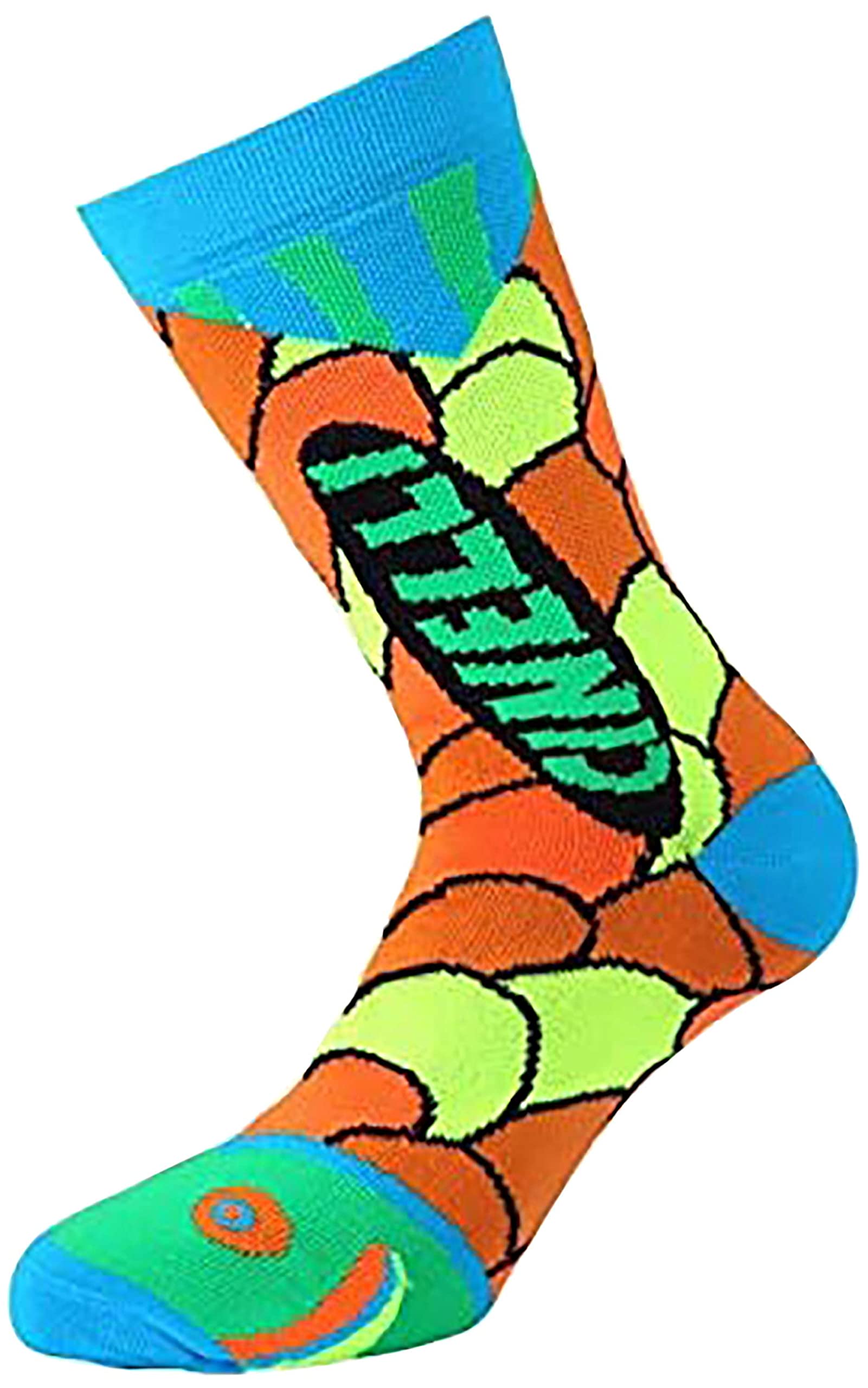 Носки Cinelli POSEIDON ANA BENAROYA в цвете Azzurro/Желтый/Зеленый