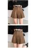 High-Waisted Corduroy Wool Pleated A-Line Skirt Pants for Women - Versatile Winter 2025 Fashion