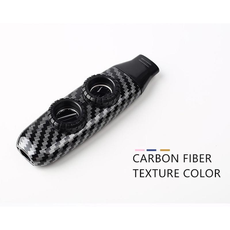 Dwukomorowe Kazoo Instrument Muzyczny, Lekkie Trwałe Wzornictwo Słojów Ćwiczebne Kazoo do Akompaniamentu Gitary Ukulele