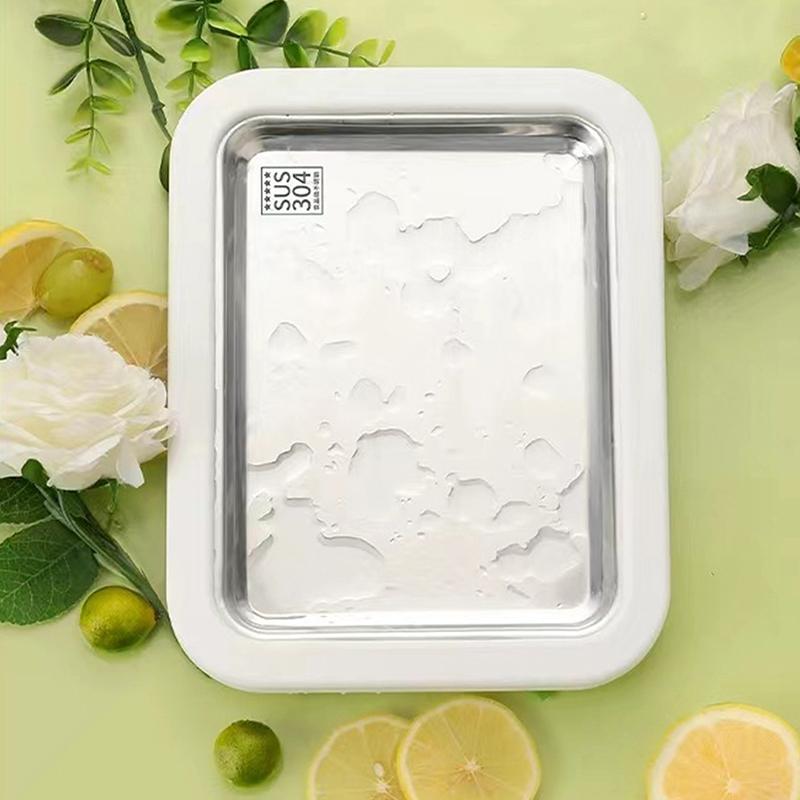 Haushalts-Eiscreme-Pfanne aus Edelstahl, Frittierte Joghurtmaschine, Flachboden-Pfanne, Frittierter Joghurt, DIY-Eiscreme, Mini-Version