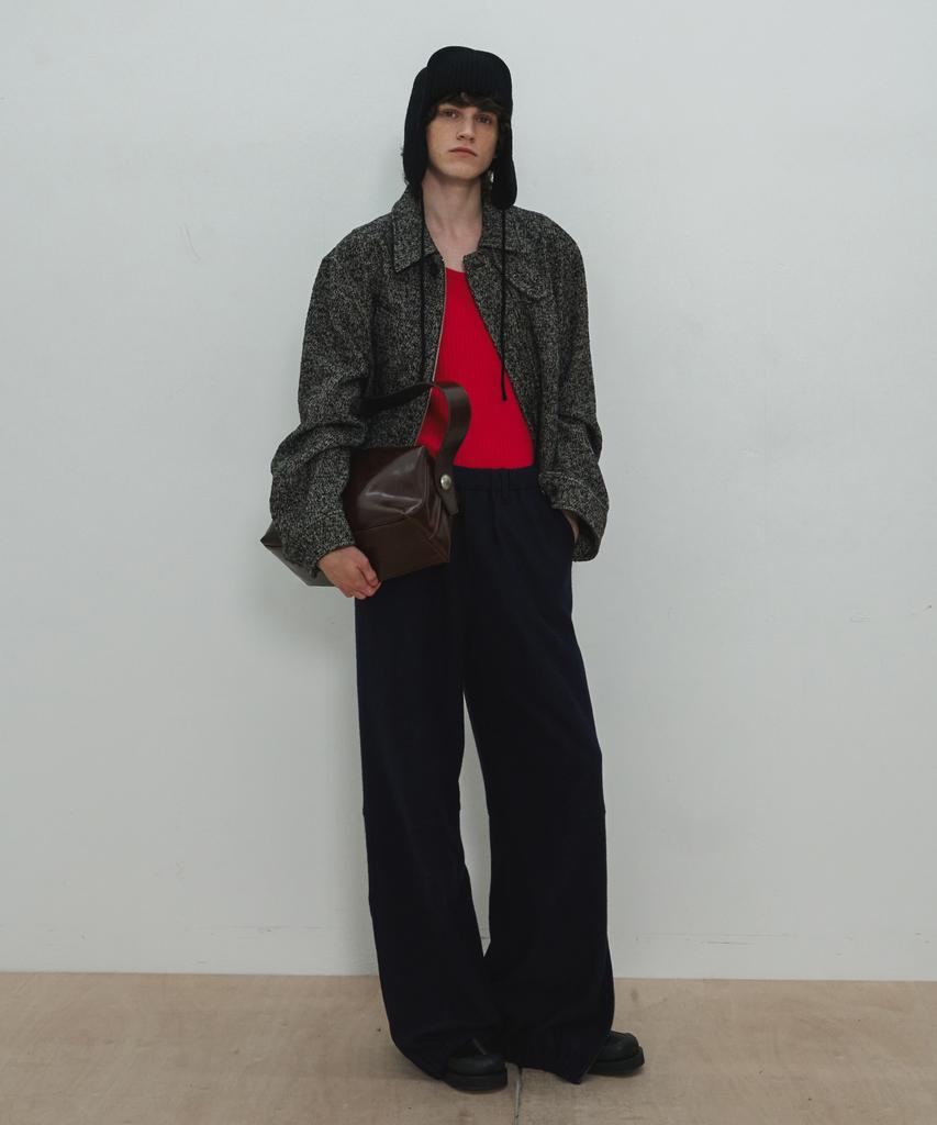 MOONSUN Unisex, Side Zip Wool Sweat Pants / Navy