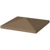 Garden Gazebo Cover 3x3 M In 600D Oxford Fabric with Drainage Holes, Brown