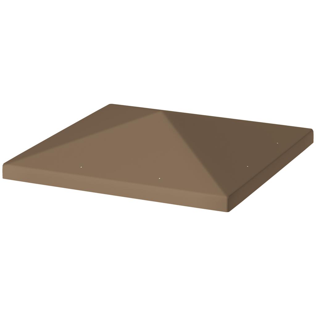 Garden Gazebo Cover 3x3 M In 600D Oxford Fabric with Drainage Holes, Brown