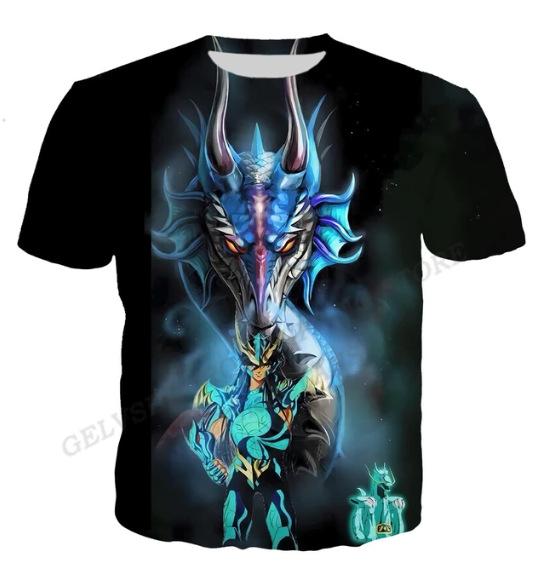 Saint Seiya 3D Print Short Sleeve T-Shirt Unisex Summer O-Neck Casual Streetwear Oversized T-shirt