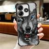 Wolf Moon Animal Plating Phone Case For Xiaomi Redmi Note 14 15 Pro Plus 13 12 11 11S 11T 10 9S 9 5G Anti-Fall Airabag Cover