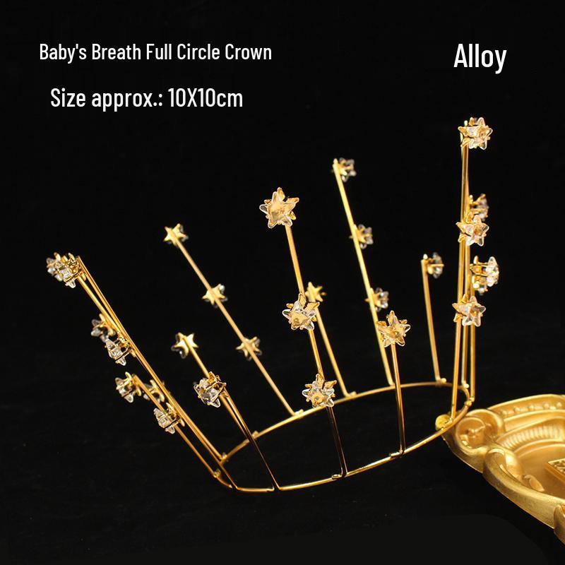 Queen Crown Cake Topper for Adults & Children - Gypsophila Pearl Birthday Decoration