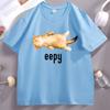 Eepy Cat Lustige Schläfrige Katze Meme T-Shirt Baumwolle Kurzarm Rundhals T-Shirt Lustige Katzenliebhaber Grafik-T-Shirts Personalisiertes T-Shirt