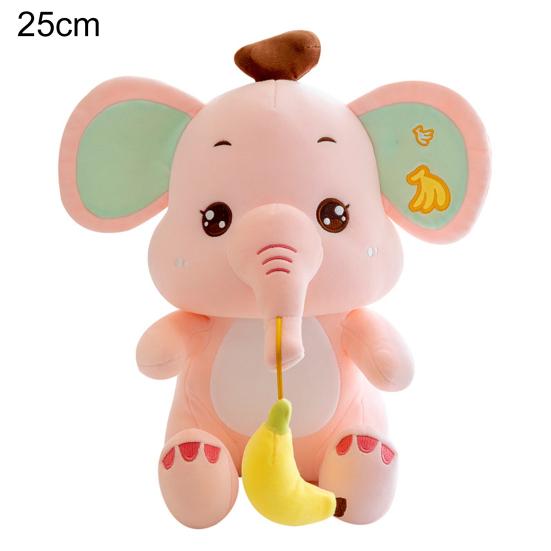 

Large Size PP Cotton Lovely High Simulation Elephant Animal Plush Stuffed Toy Toys 25 cm рожевий