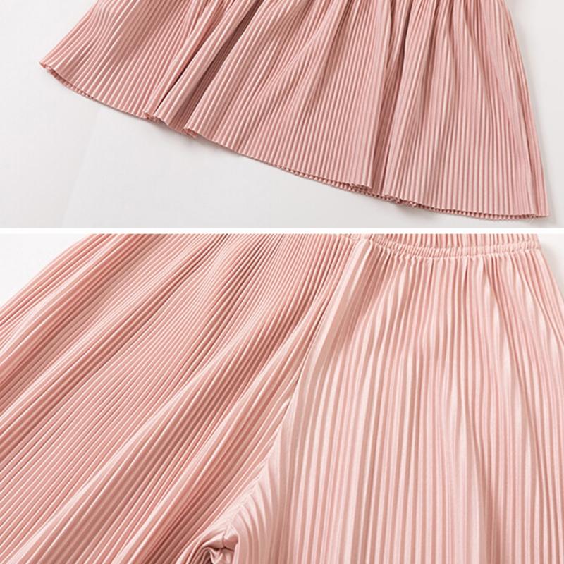 Girl's Sleeveless Top And Wide Leg Pants Set Summer Two-Piece Casual Children's Clothing Set