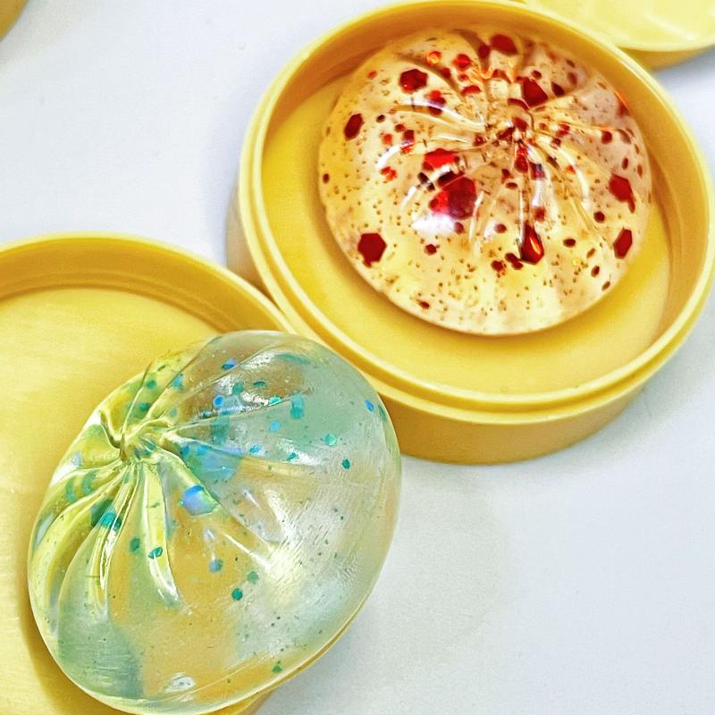 Bun Cute Mini Soup Dumpling Shaped Stress-Relief Squeeze Toy, Venting Office Prank Toy, Slow Rebound, Fun Gift
