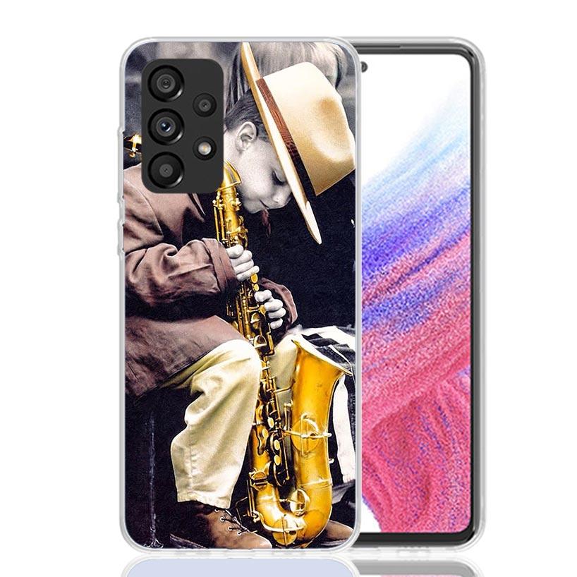 Music Saxophone Instrument Phone Case for Samsung Galaxy A17 A16 A15 A14 A13 A57 A56 A55 A54 A53 A37 A36 A35 A34 A33 A26 A25 A24