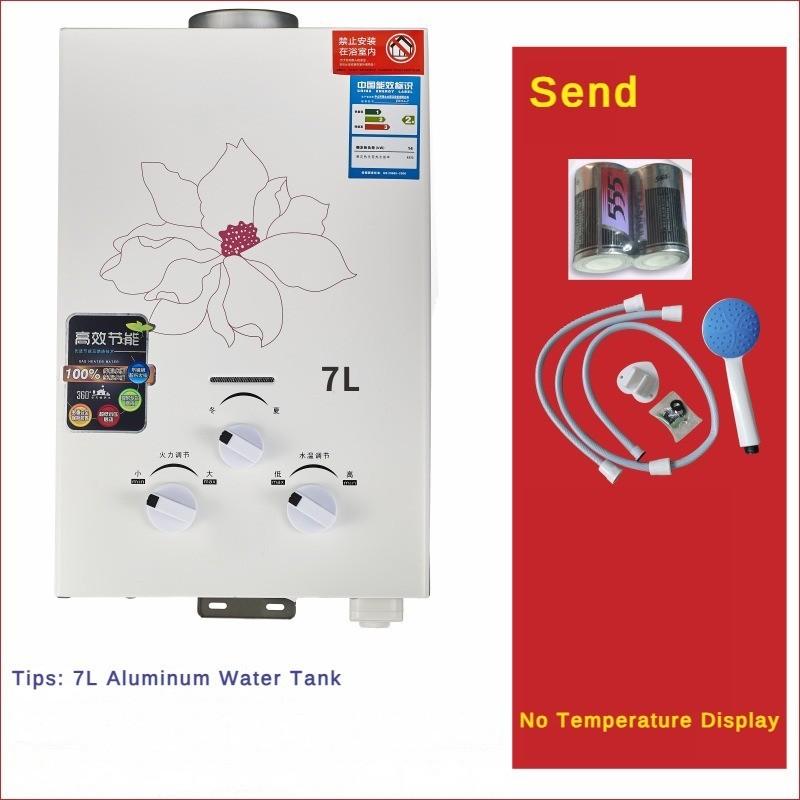 

7 л/8 л/10 л/12 л Термостатический водонагреватель с цифровым дисплеем, водонагреватель на дымовых газах, бытовая машина для сжиженной горячей воды, белый Bottled Liquefied Gas
