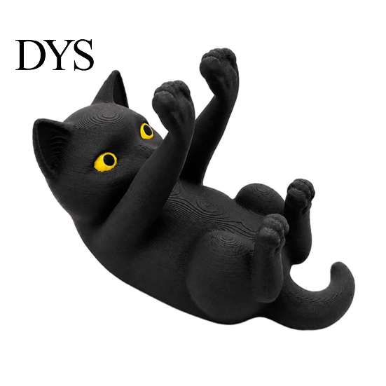 Animal Figure Phone Mount 3D Printed Cat Holder, Lying Kitten Mobile Stand, Cell Holder Figurine for Home Office Desk Decor, Gift Lovers Hands