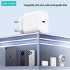 USAMS 20W PD Fast Charger Head with PD Cable for Apple 15, 9V/2.2A, European Standard