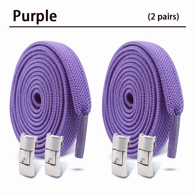 Elastic Laces Sneakers Tennis No Tie Shoe laces Lock Shoelaces without ties Kids Adult Flat Shoelace Shoes Accessories 2Pair