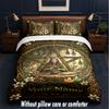 Witchcraft Theme Custom Text Or Name 3Pcs Bedding Set,1 Flat Sheet & 2 Pillowcases Personalized Home Bedding
