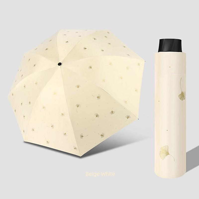 Paradise Umbrella Sun Protection UV Protection Umbrella Female Sun Umbrella Goddess Black Glue Fresh Dual-Use Sun Umbrella Foldable