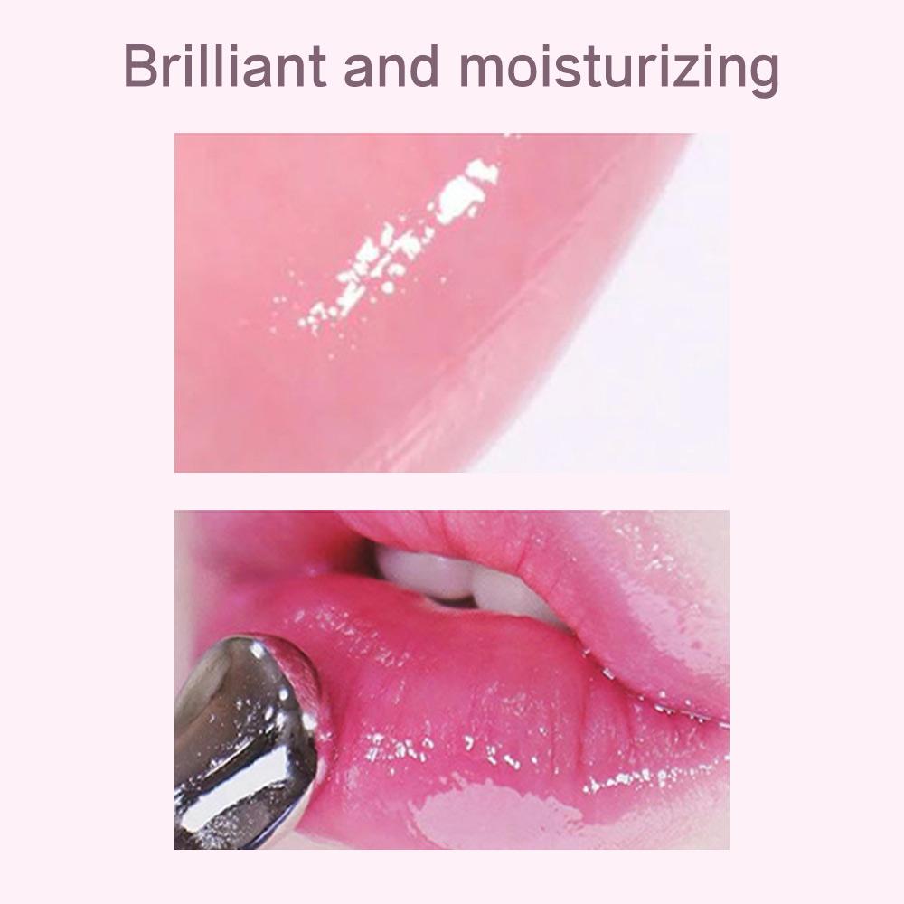 HERORANGE Balsamo per labbra che cambia colore, magico balsamo per labbra che cambia colore, idratante a lunga durata con testina massaggiante in metallo