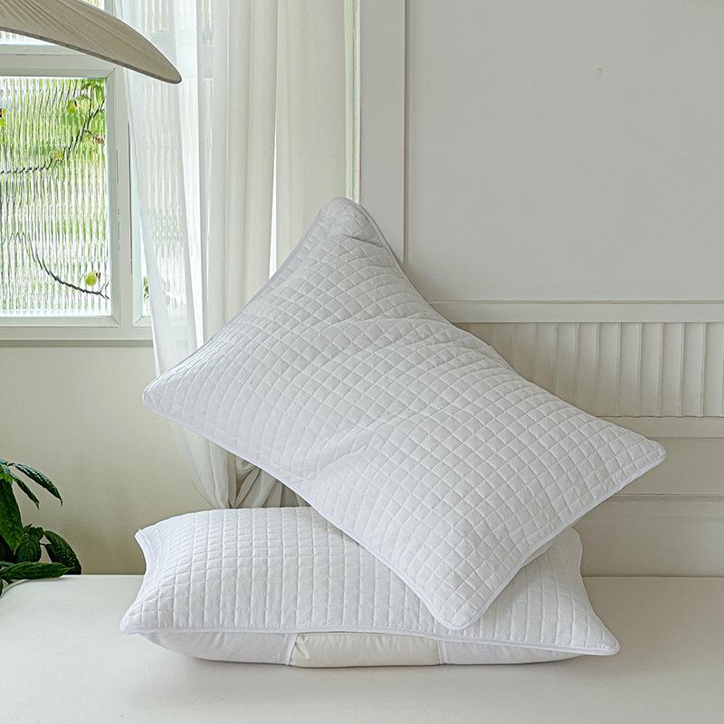 Pillow Protector: Stain-Proof, Thickened Cotton Three-Layer Cover 40x60cm Single белый