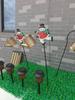 Solar Kettle Light: Outdoor Garden Decoration with Wrought Iron Water Sprinkler