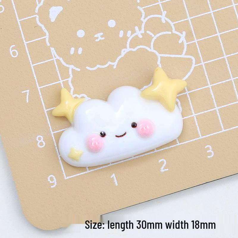 Creative Resin Cloud Rainbow Shoe Buckle & Hair Clip DIY Accessories