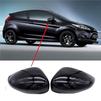 1 paio di copri specchietti retrovisori per portiera auto sinistra destra neri adatti per Ford Fiesta Mk7 2008-2017