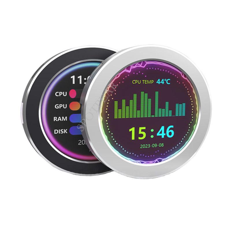 2,8-Zoll rundes USB-Display mit Wasserkühlung, 480x480 Auflösung & Tonaufnahme-Funktion