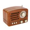 Difuzor Bluetooth retro fără fir, calitate excelentă a sunetului, radio portabil AM/FM din lemn, pentru dormitor și masă