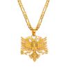 Collane Pendente Aquila Albanese Anniyo per Uomo Donna Colore Argento/Colore Oro Gioielli Albanesi Etnici Kosovo #233406