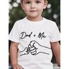 Taglie Europee Nuova T-shirt alla Moda 'Papà+Io' Stampa Lettere Manica Corta, T-shirt Casual Sportiva Girocollo per Ragazzi