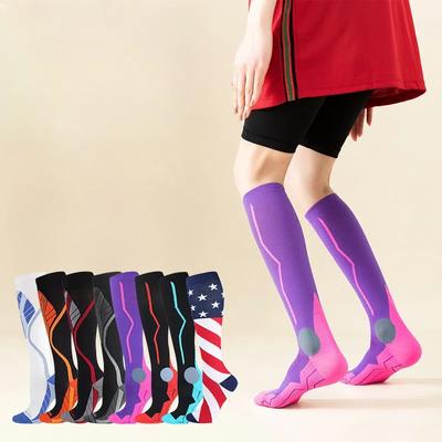Thigh High Compression Stockings 20-30 mmHg, Closed Toe Socks for Women & Men