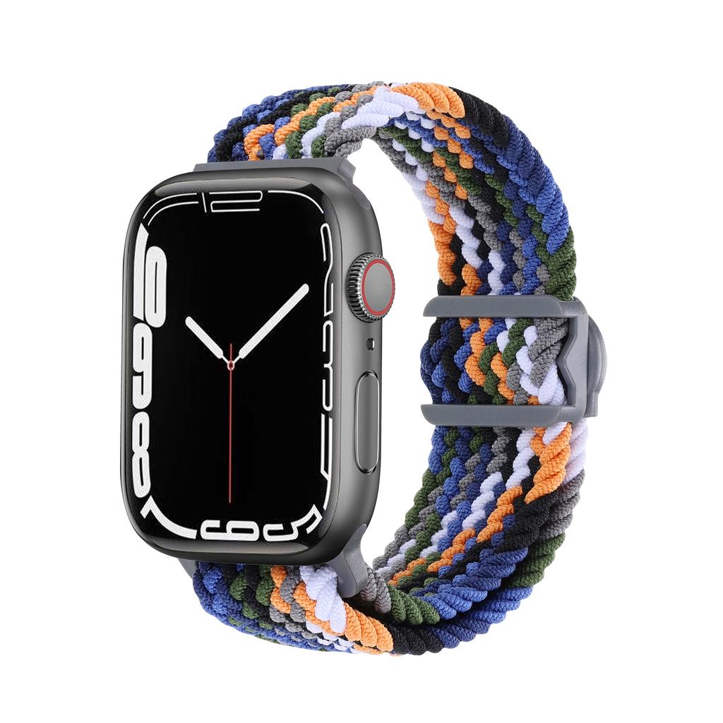 Straps For Apple Watch Ultra 2 Band 49mm 44mm 45mm 41mm 46mm 42mm Braided Solo Loop Elastic Bracelet iWatch Series 9 8 7 6 3 10